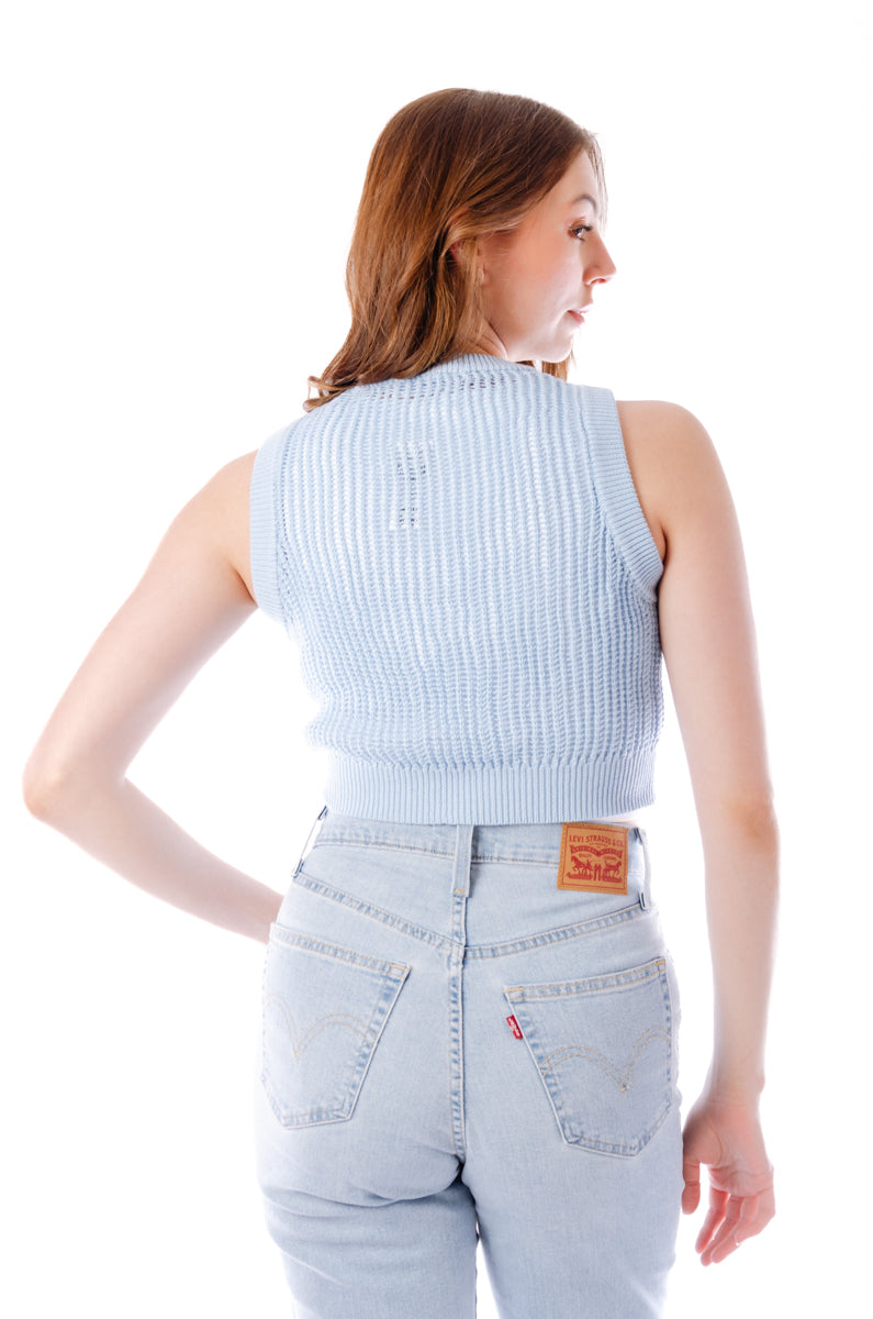 Inaya Knit Crop Top - BLU