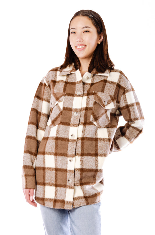 Jessica Plaid Shacket - COF