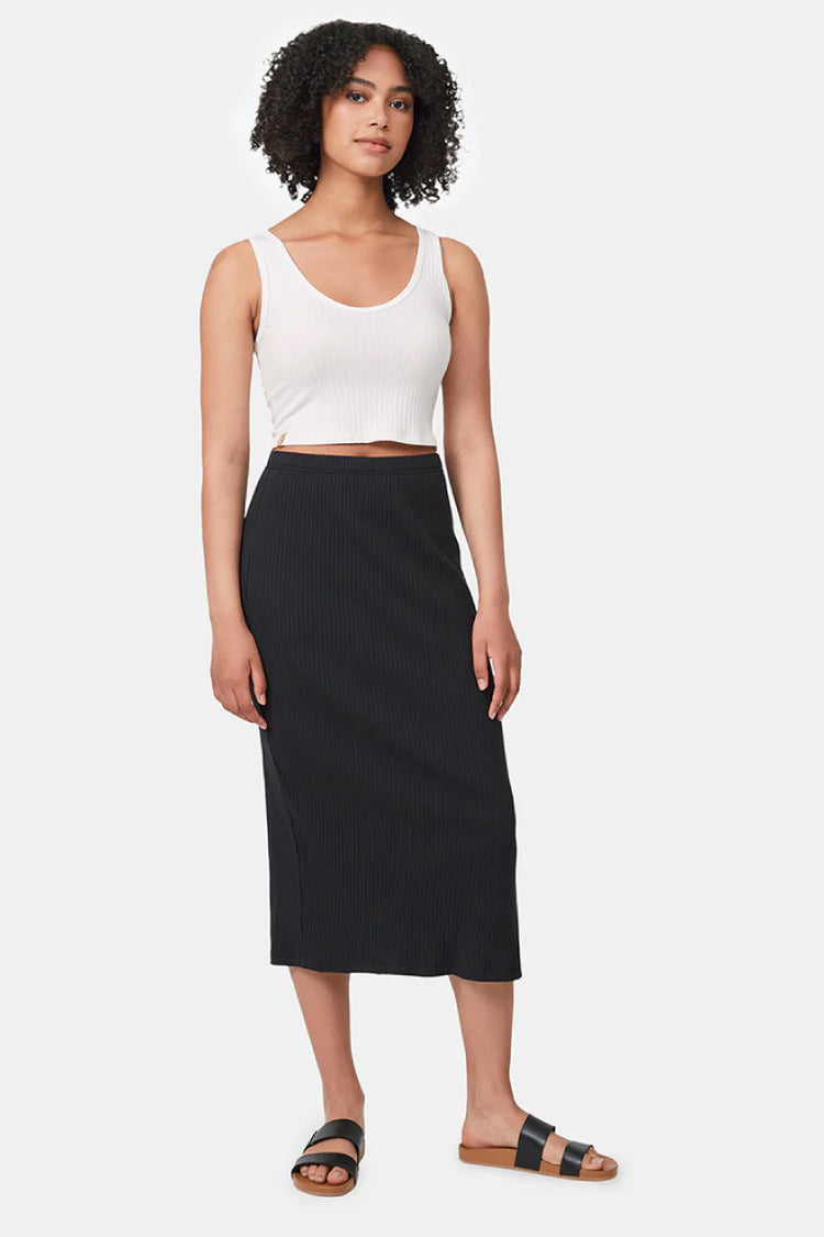 Knit Rib Skirt - BLK