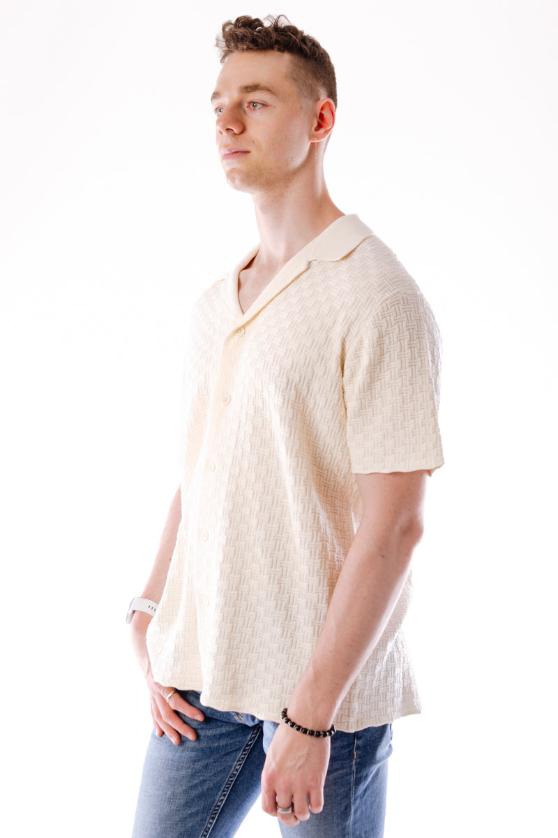 Knitted Yacht Shirt - WHT