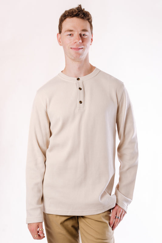 Long Sleeve Thermal Henley - OAT