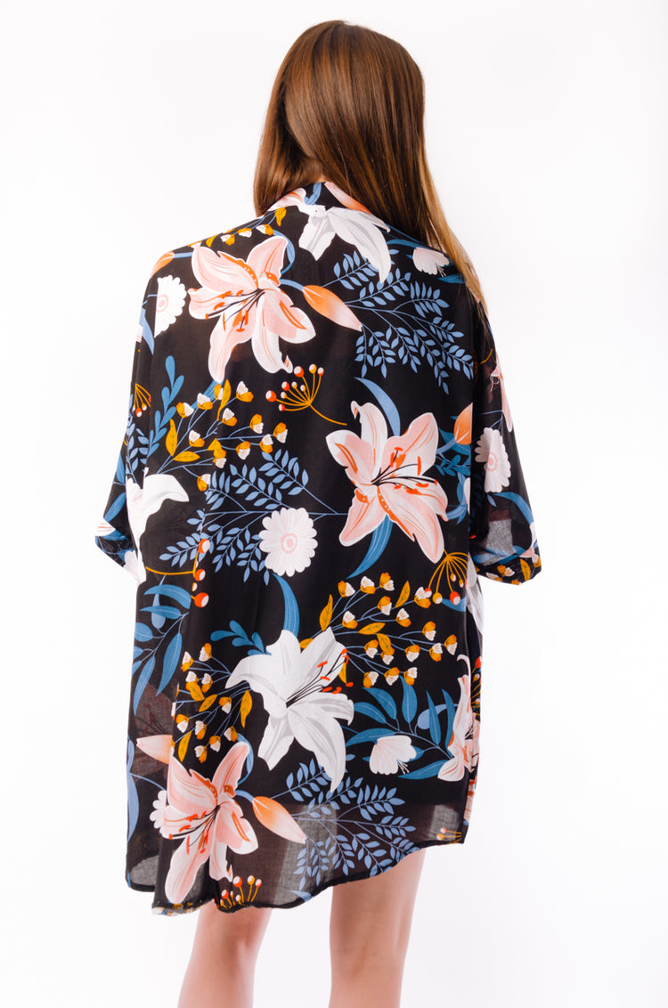 Lilies Kimono - BLK