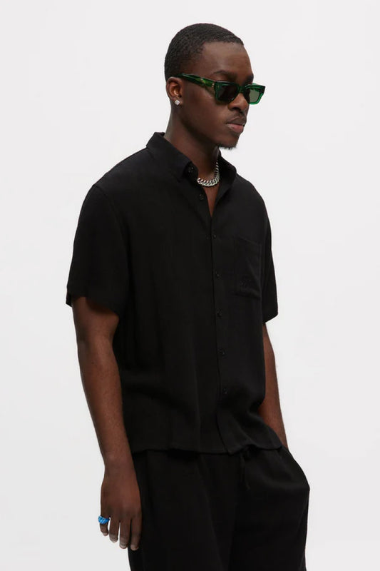 Linen Shirt - BLK