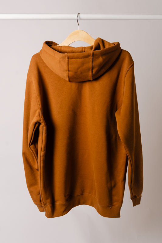 Loose Fit Midweight Graphic Hoodie - BRN