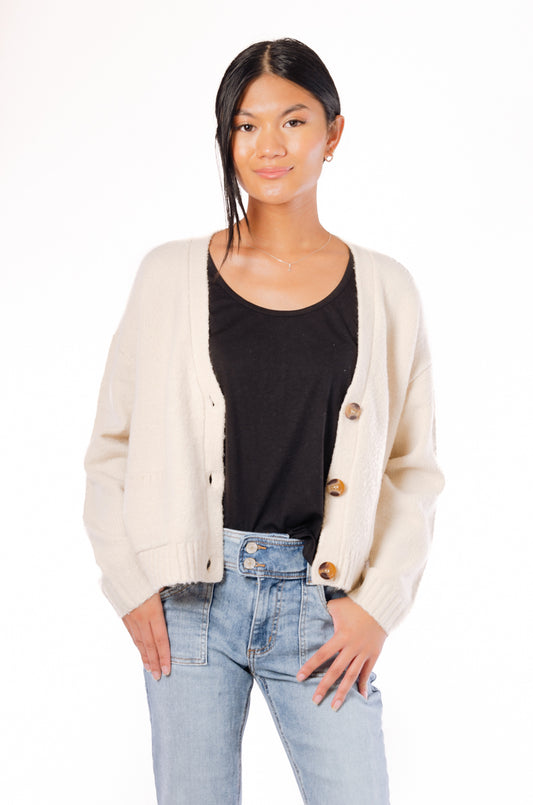 Mossy Cardigan - WHT