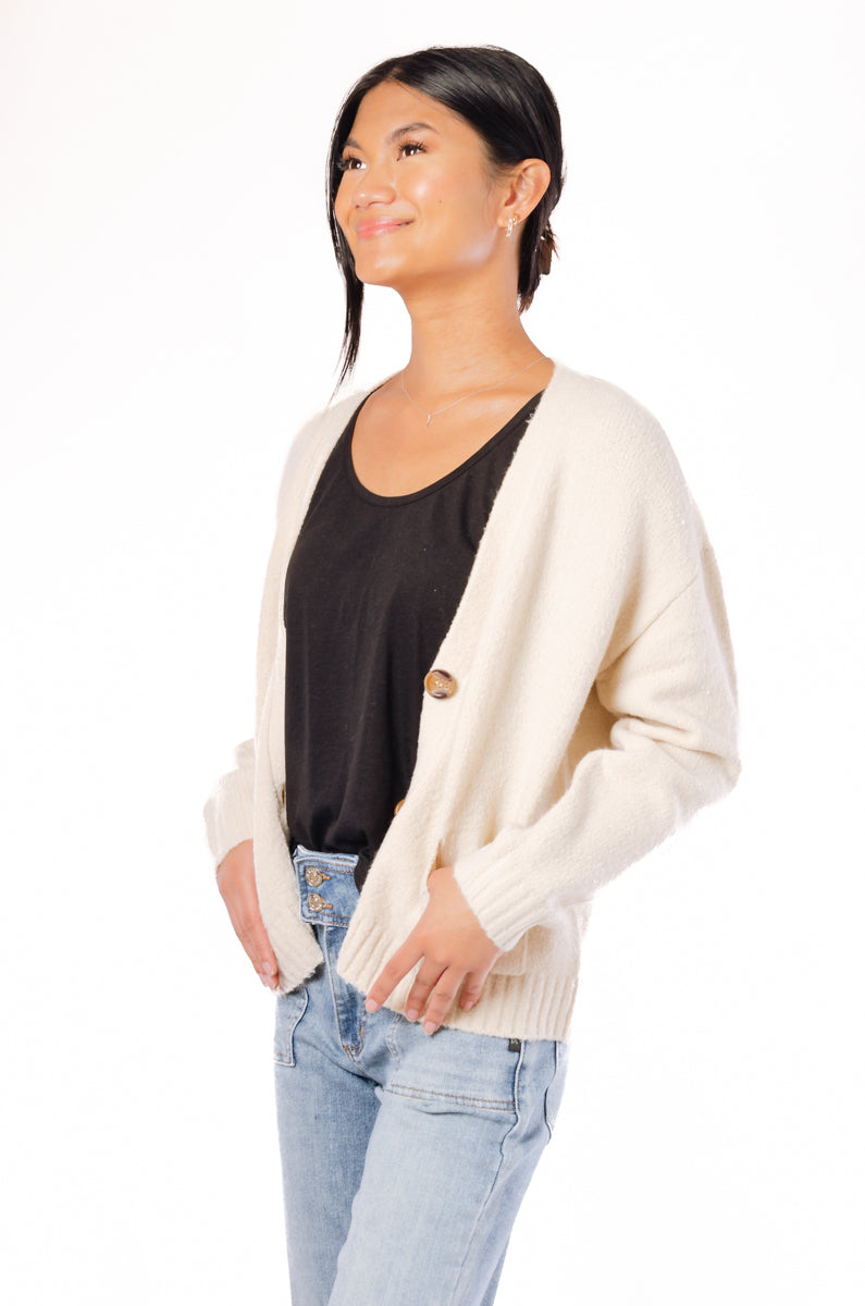 Mossy Cardigan - WHT