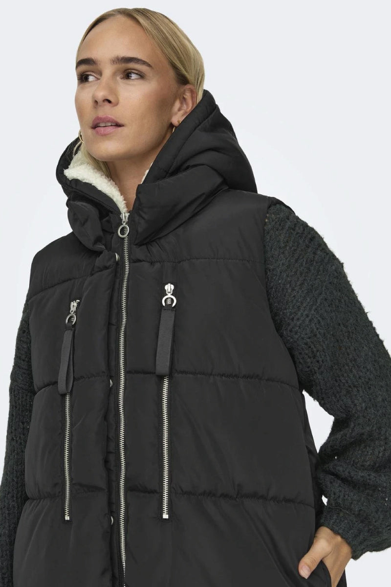 Nora Puffer Vest - BLK