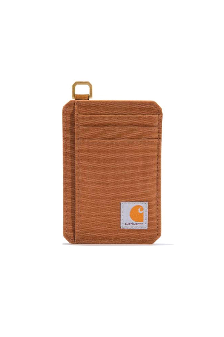 Nylon Duck Front Pocket Wallet - BRN