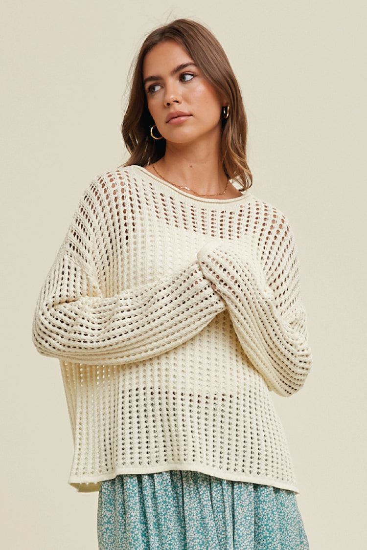 Open Knit Sweater - CRM