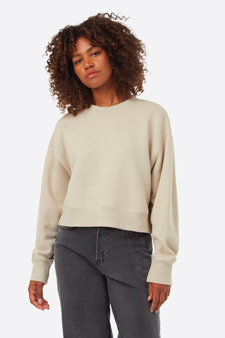 Oversized Cropped Crew - OAK