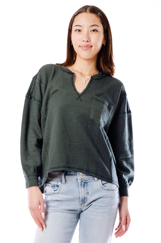 Patchwork Long Sleeve - GRN