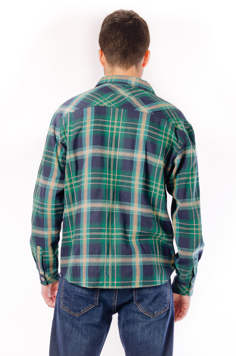 Plaid Flannel Shirt - GRN