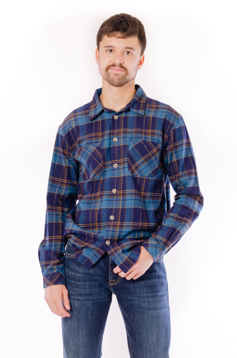 Plaid Flannel Shirt - NVY