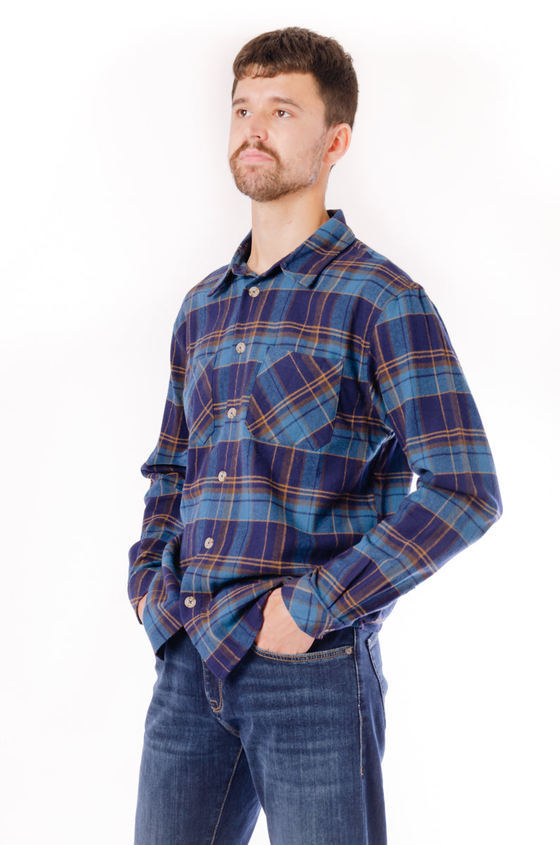 Plaid Flannel Shirt - NVY