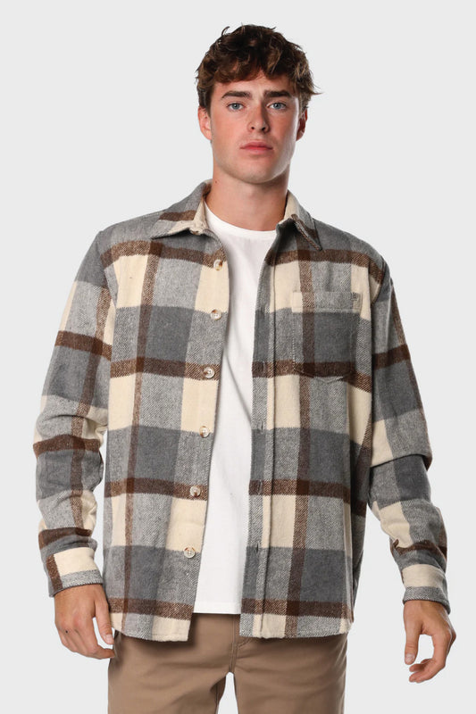 Plaid Overshirt - BRN