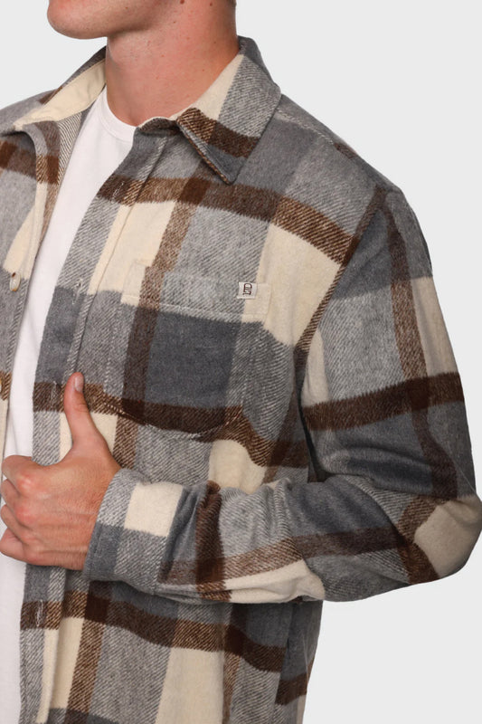 Plaid Overshirt - BRN