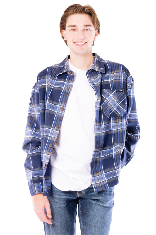 Plaid Performance Flannel Workshirt  - BLU