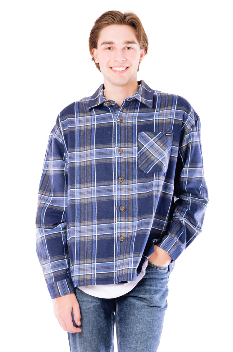 Plaid Performance Flannel Workshirt  - BLU