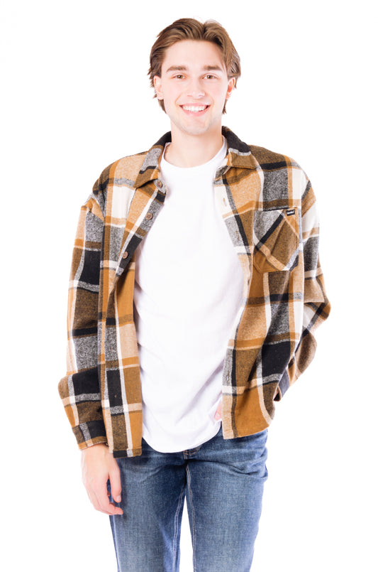 Plaid Performance Flannel Workshirt  - BRN