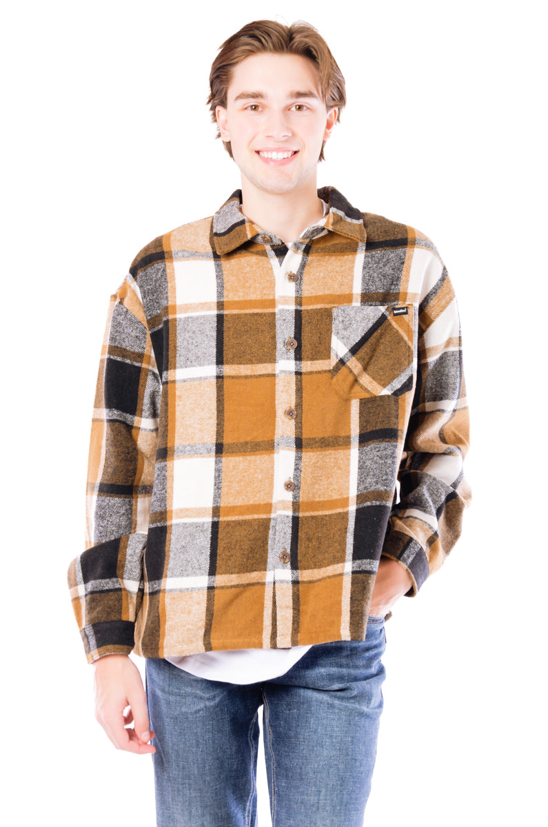 Plaid Performance Flannel Workshirt  - BRN