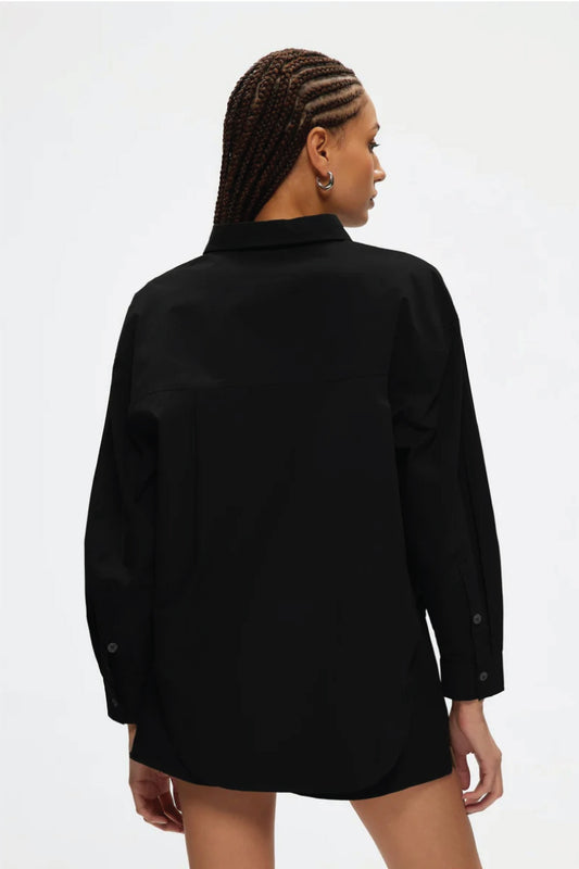 Poplin Oversized Shirt - BLK