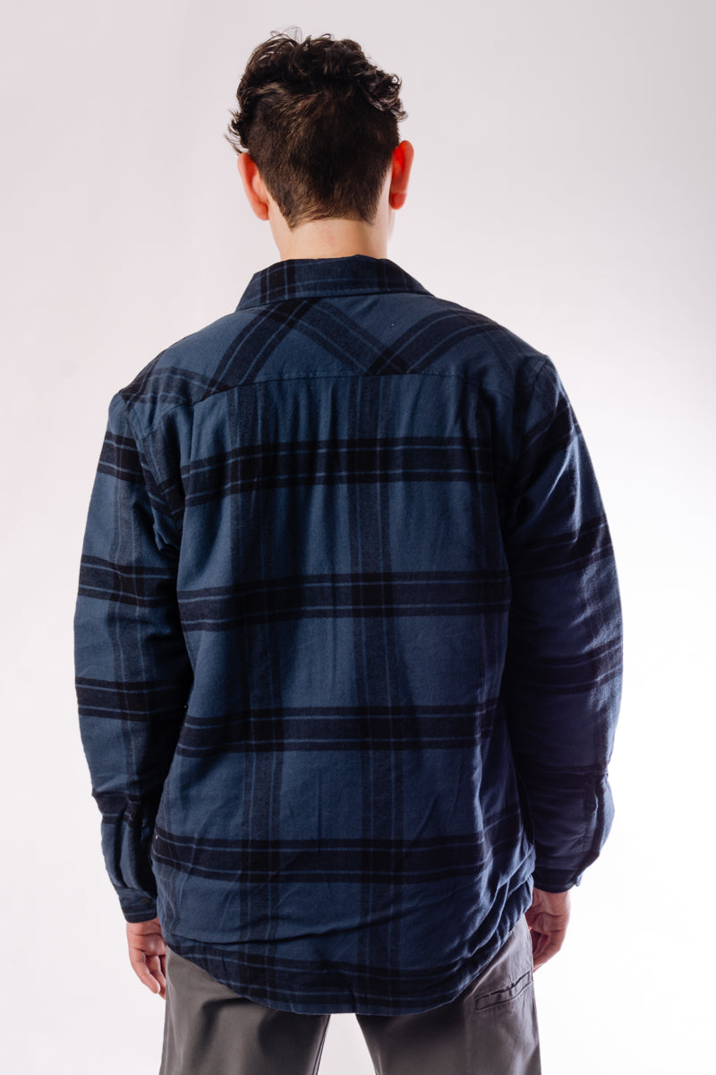 Portland Sherpa Lined Flannel Shirt - NVY