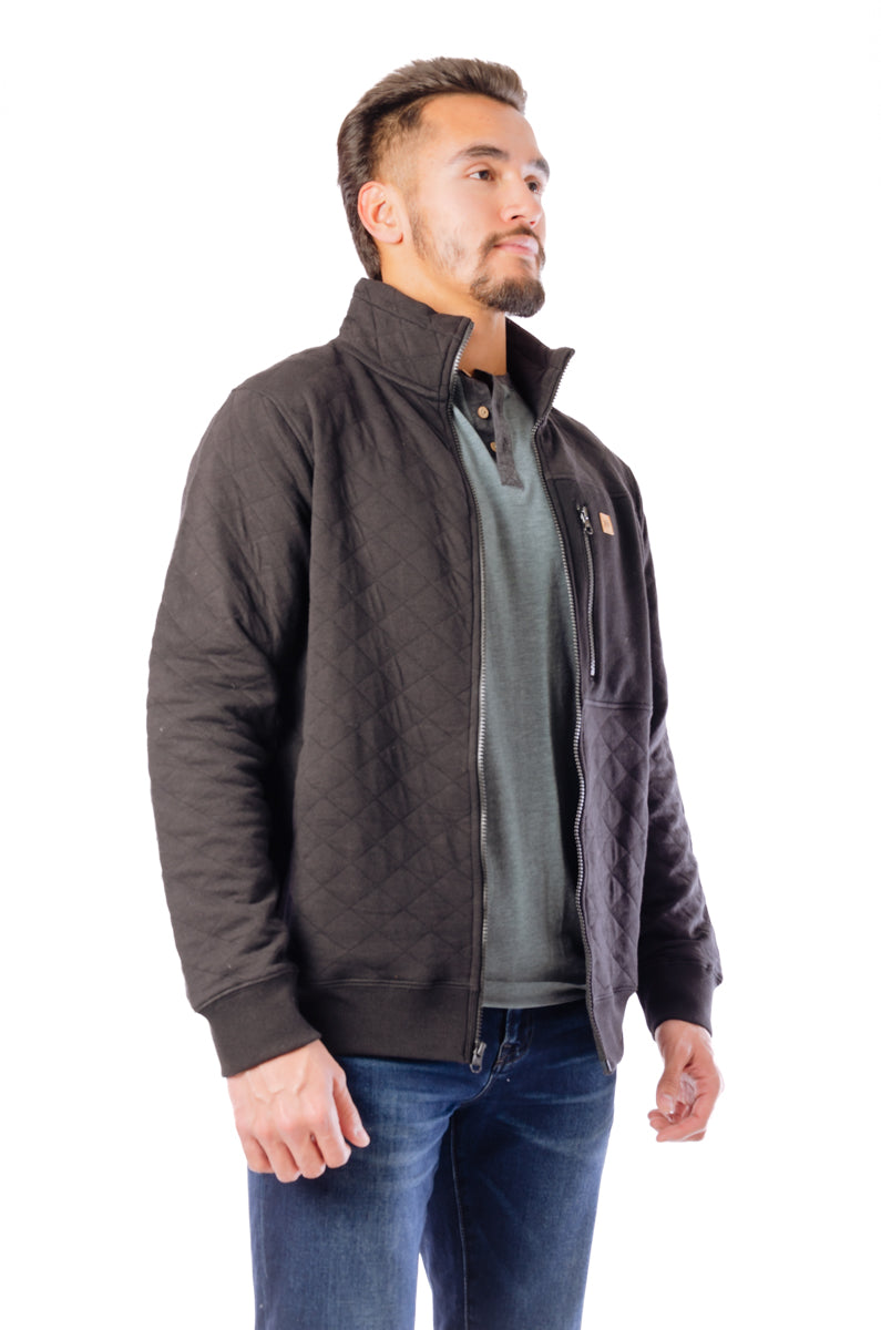 Quilted Full Zip - BLK