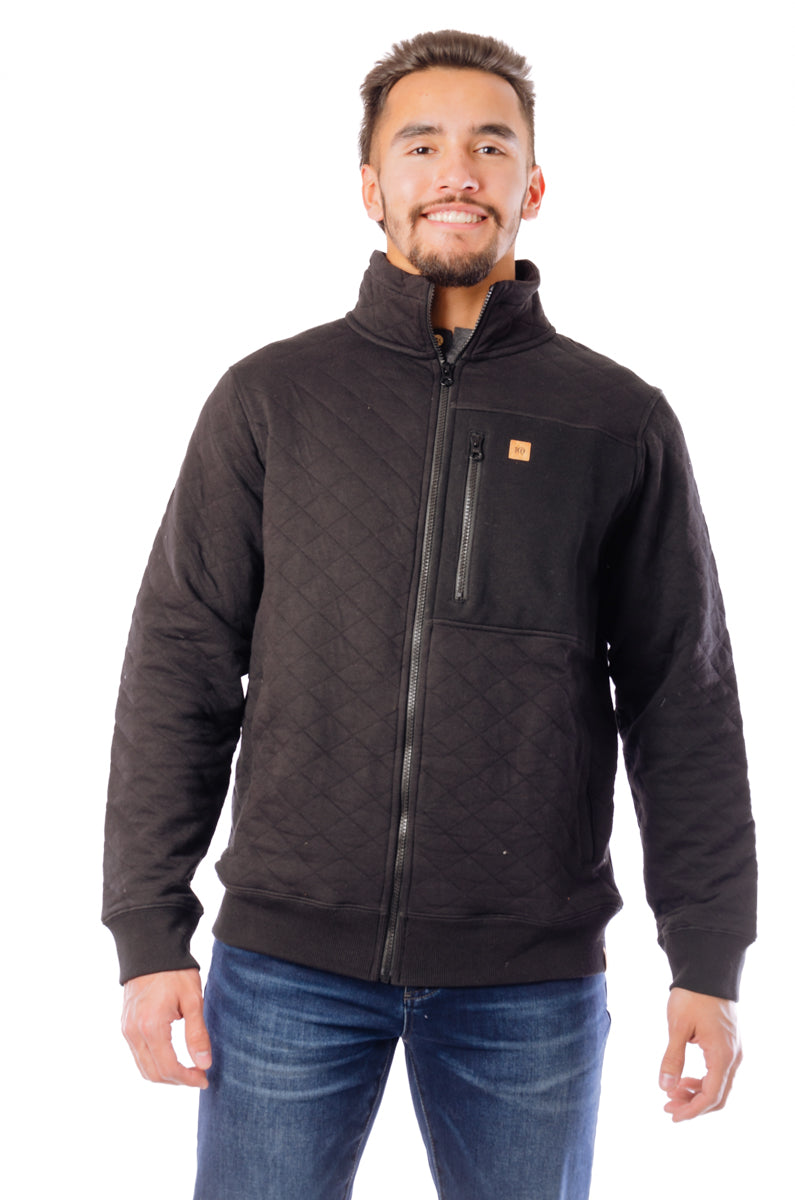 Quilted Full Zip - BLK