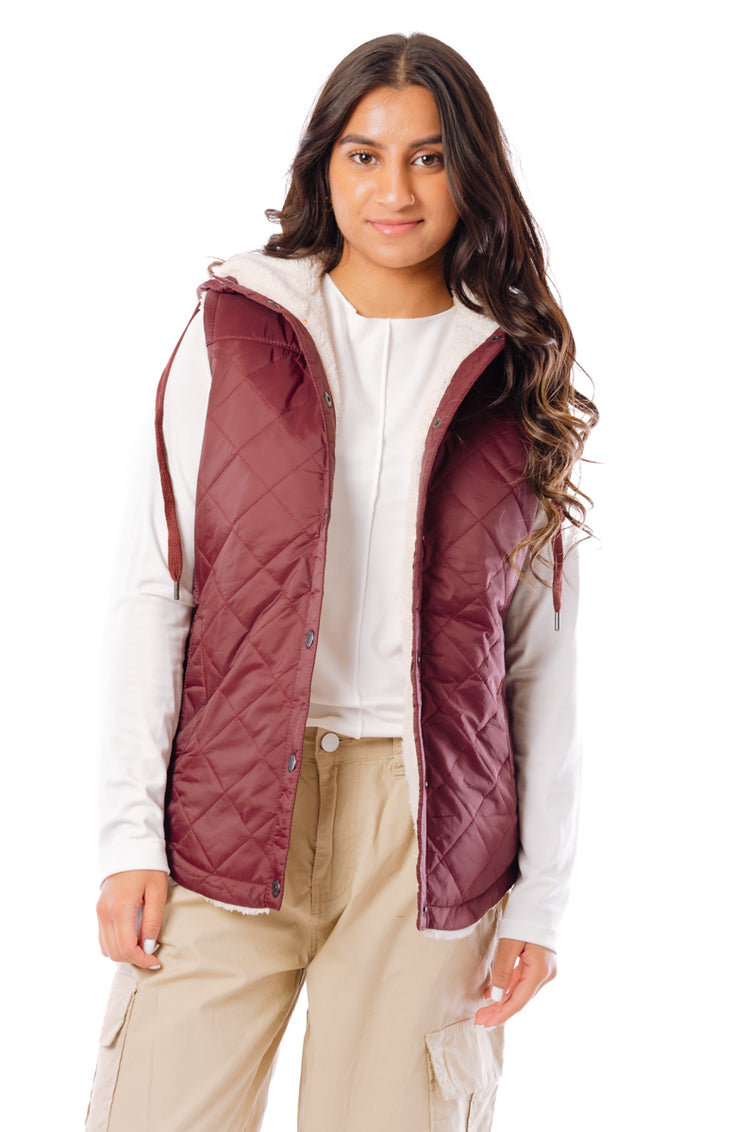 Quilted Sherpa Lined Vest - CRN