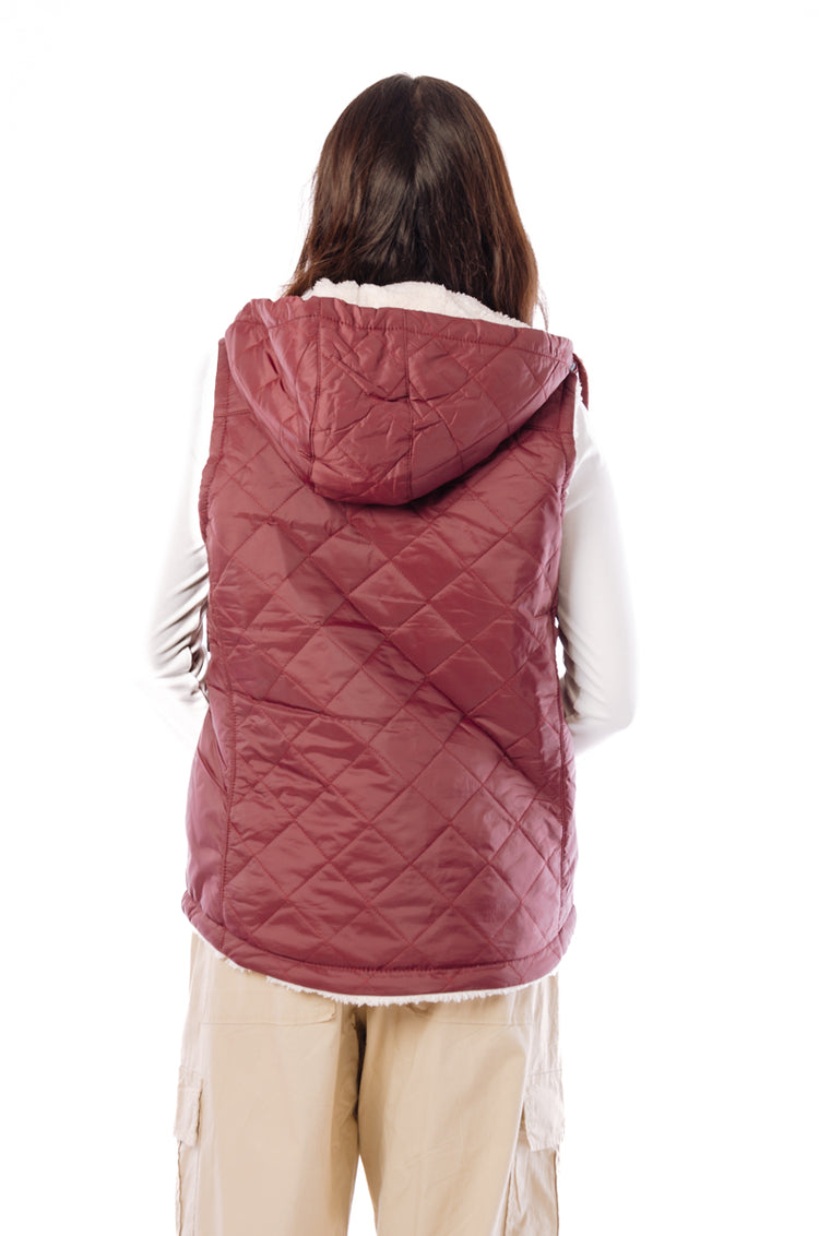 Quilted Sherpa Lined Vest - CRN