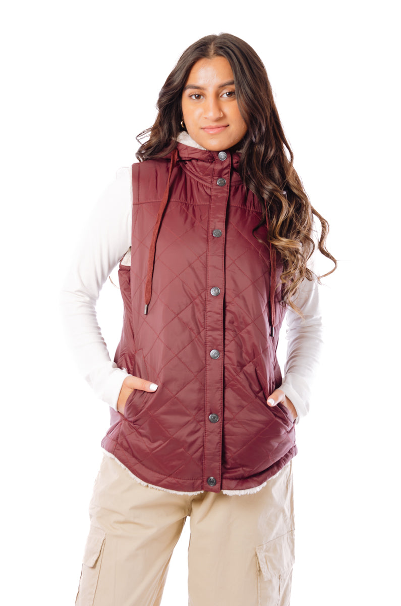 Quilted Sherpa Lined Vest - CRN