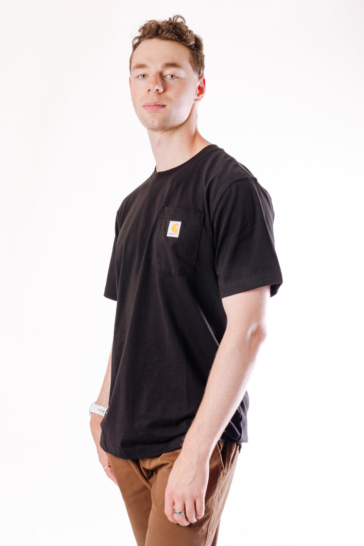 Relaxed Fit Pocket C Tee - BLK