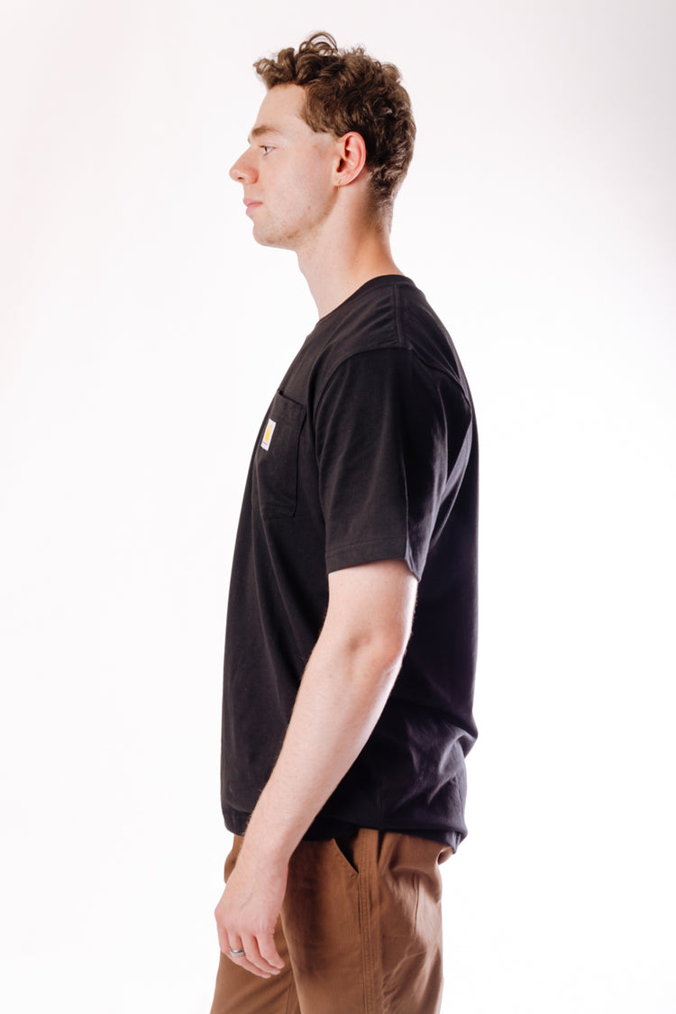 Relaxed Fit Pocket C Tee - BLK