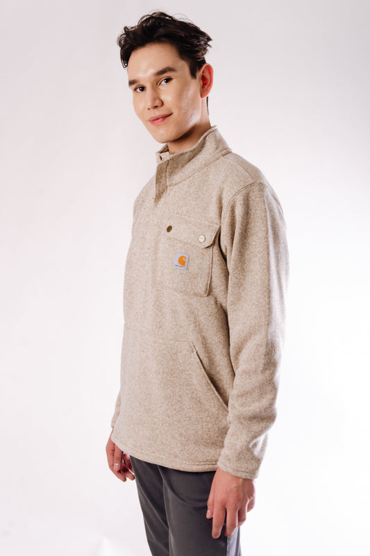 Relaxed Fit Quarterzip Sweater - OAT