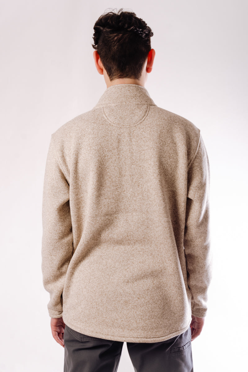 Relaxed Fit Quarterzip Sweater - OAT