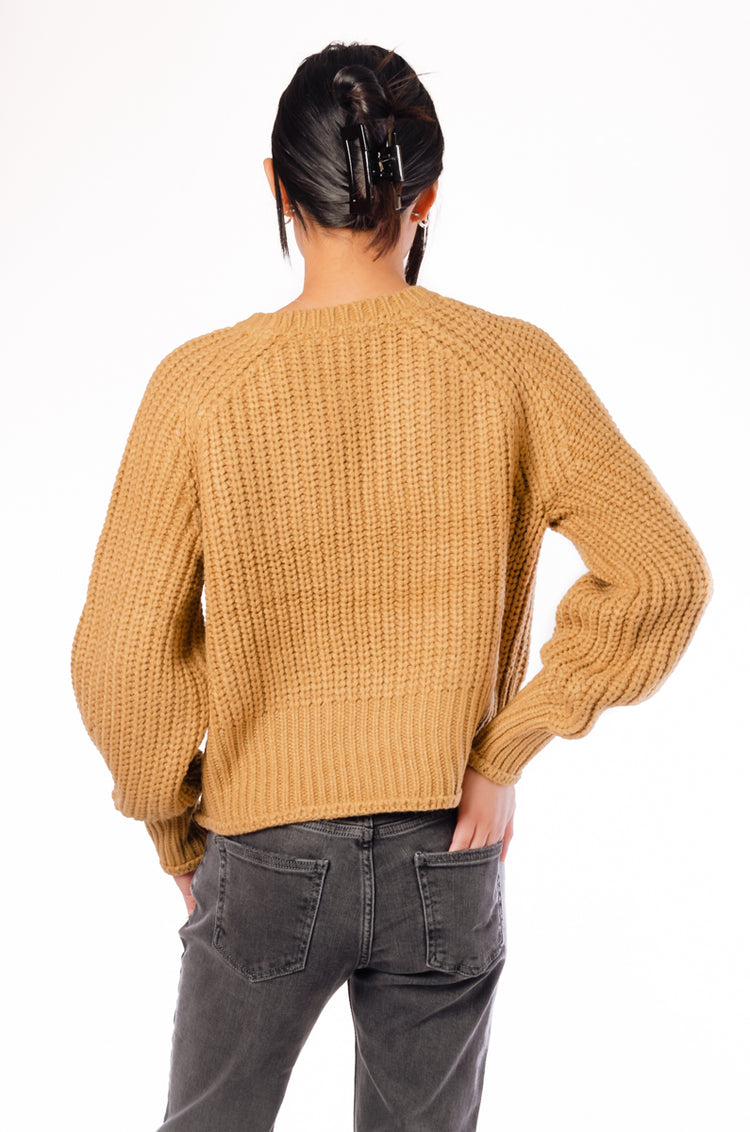 Ribbed Crew Sweater - CAM