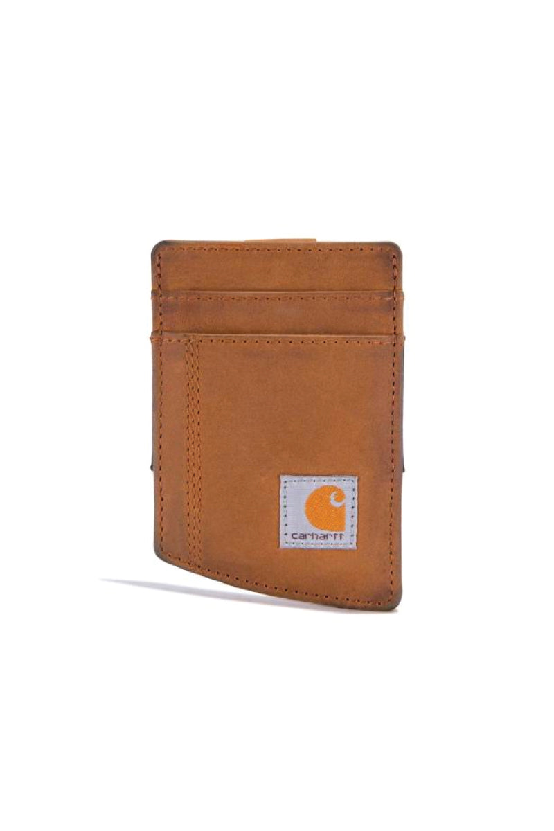 Saddle Leather Front Pocket Wallet - BRN