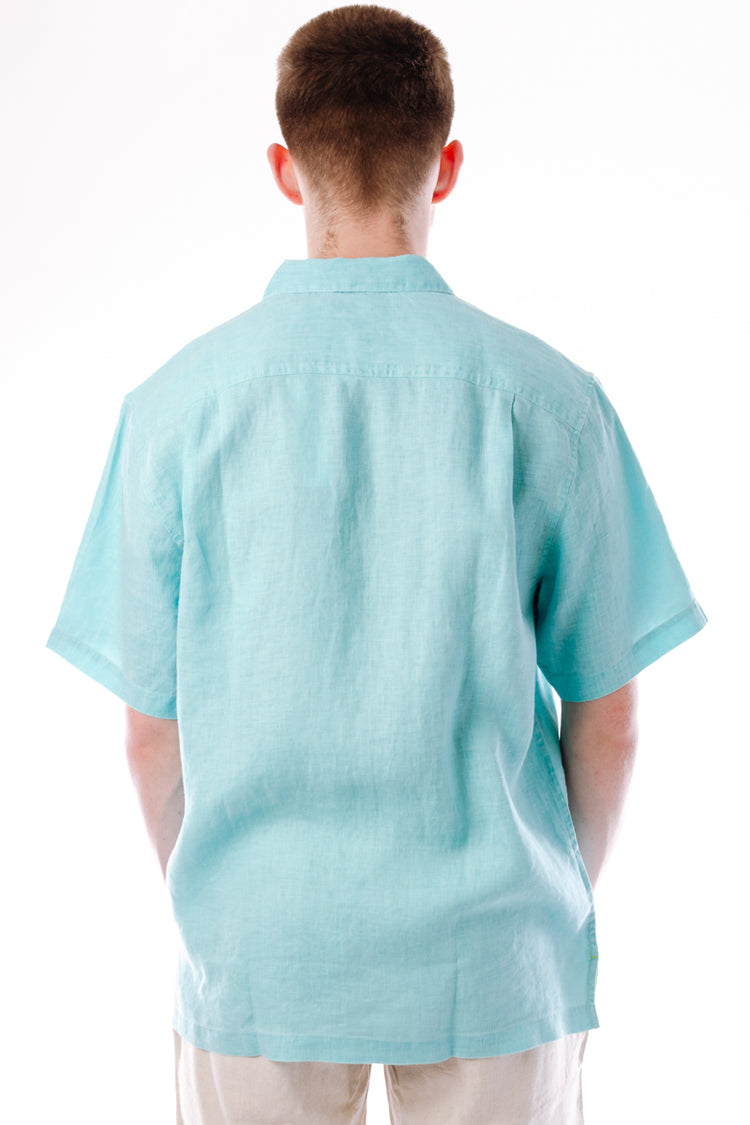 Sea Glass Linen Camp Shirt - LWN