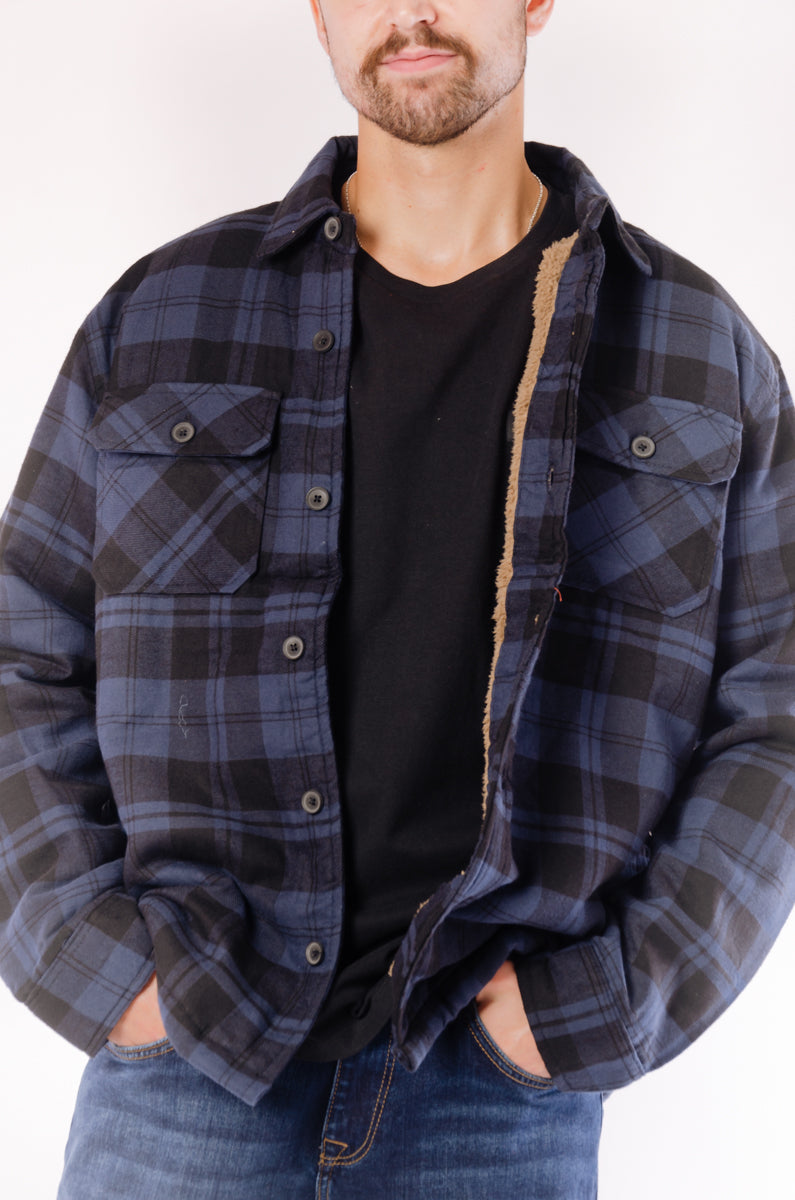 Sherpa Lined Plaid Jacket - ASH