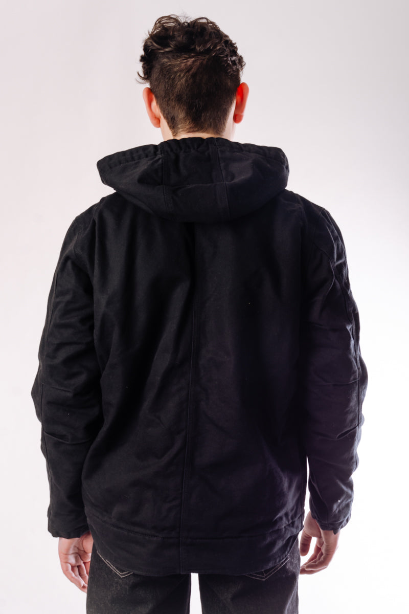 Sherpa Lined Utility Jacket  - BLK