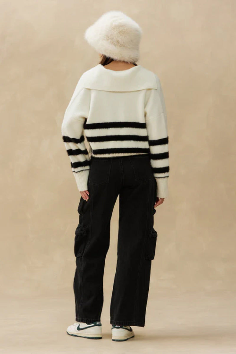 Soft Crop Knit Polo - CRM