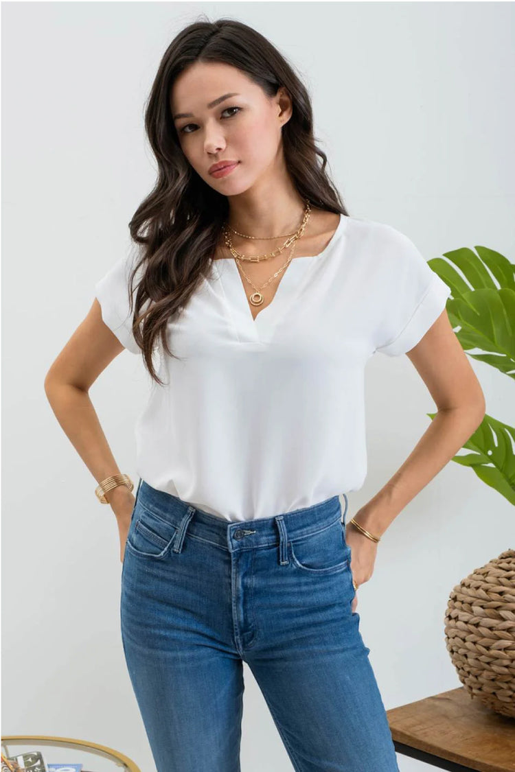 Button Top - WHT