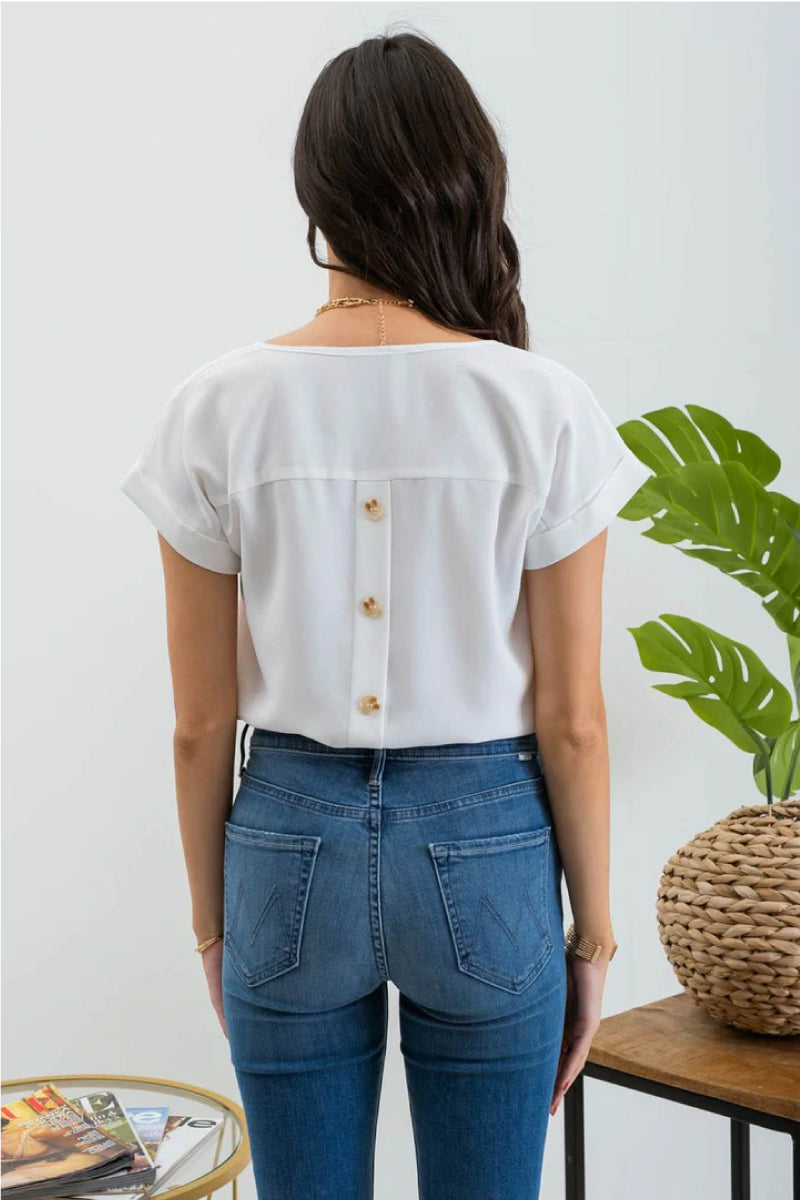 Button Top - WHT