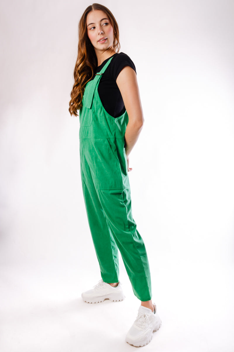 Stretch Cord Overalls - GRN