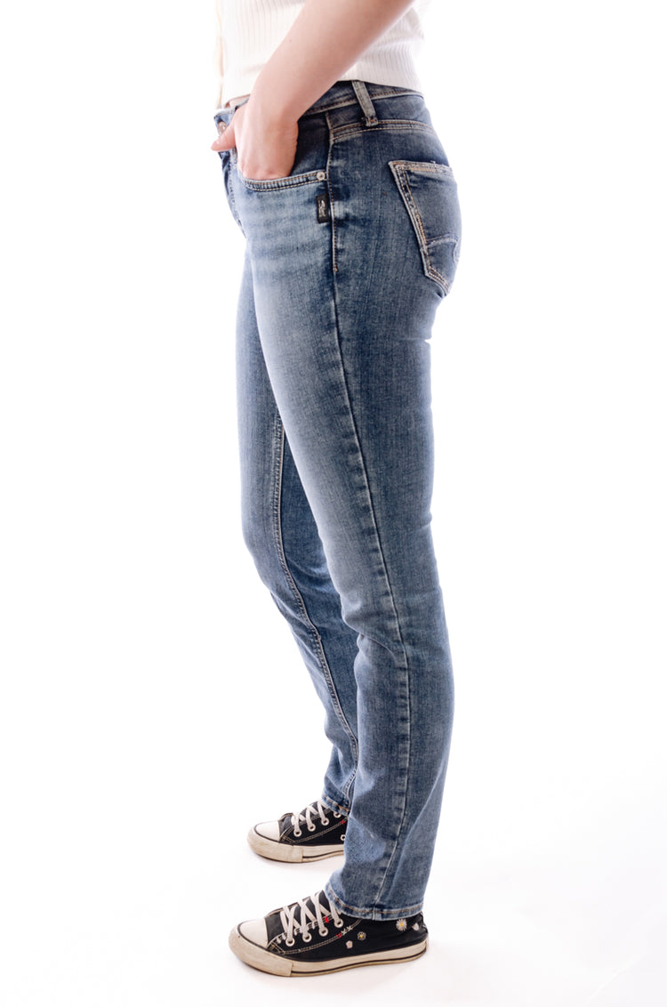 Suki Mid Rise Straight Leg Jeans