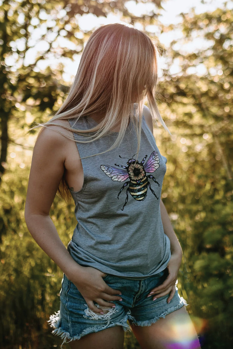 Sunflower Bee Muscle Tank - HGR