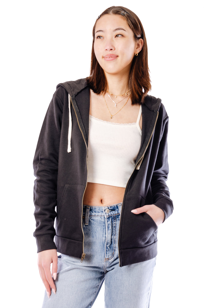 Sunflower Fine Lines Zip Hoodie - BLK