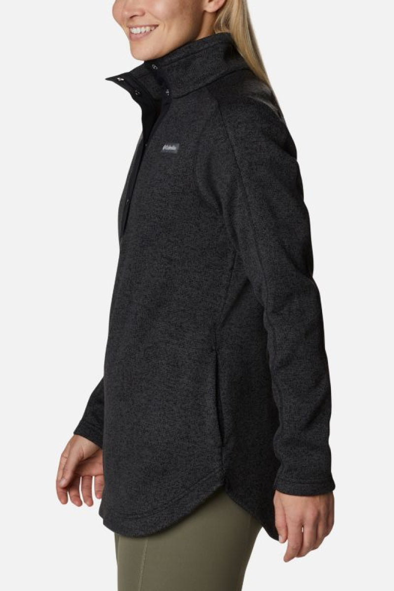 Sweater Weather Fleece Tunic - BLK