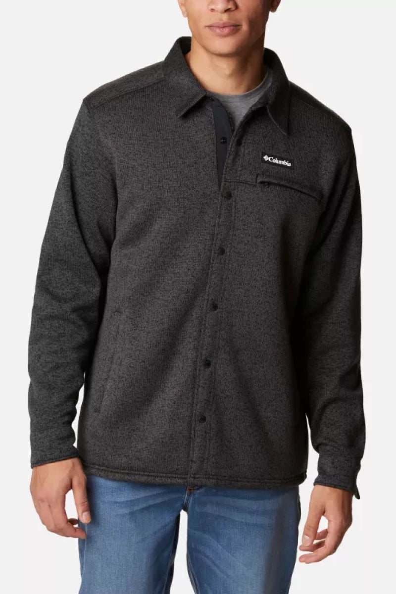 Sweater Weather Shirt Jacket - BLK