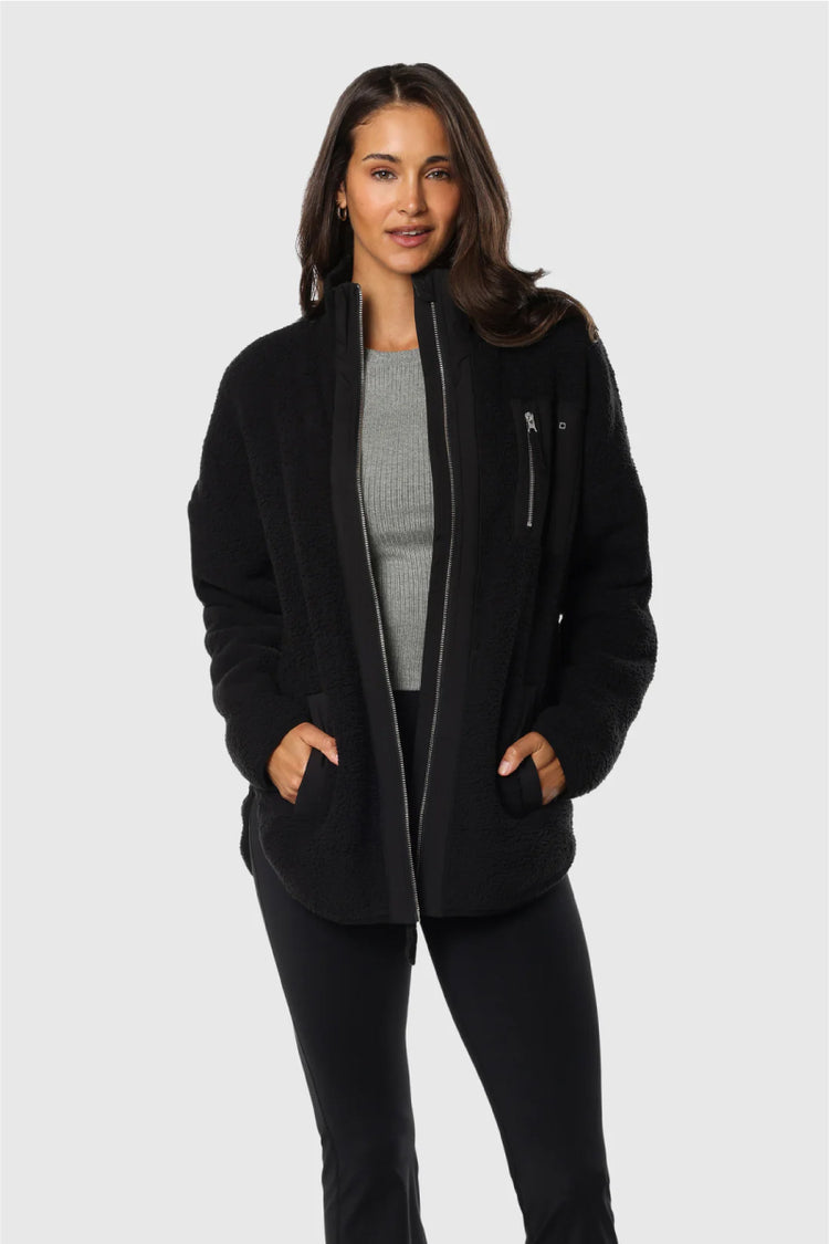 Teddy Zip Jacket - BLK